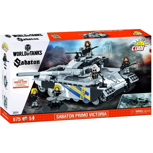 Конструктор COBI World Of Tanks Сабатон Примо Виктория, 675 деталей (COBI-3034)