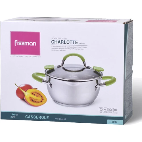 Кастрюля Fissman CHARLOTTE 2 л (5500): Тип Традиционная