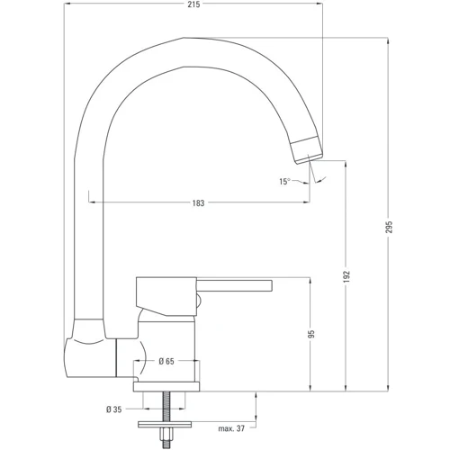 Смеситель для кухонной мойки Deante Aster BCA 061M