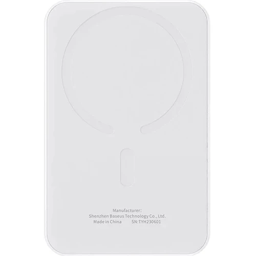 Зовнішній акумулятор Baseus Power Bank 5000mAh Magnetic Wireless 20W White (P10022107223-00)