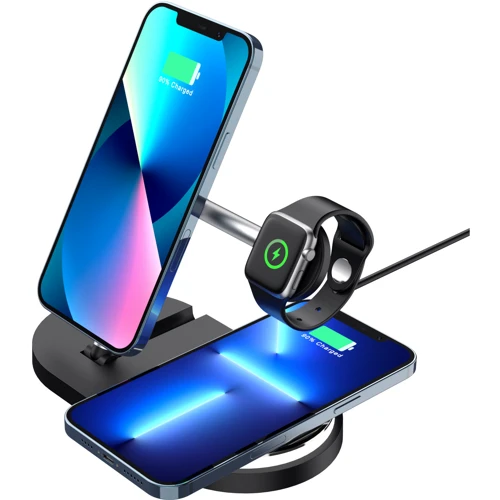 Зарядное устройство ArmorStandart Wireless Charger H102 3 in 1 Magnetic Black (ARM78103) фото 6