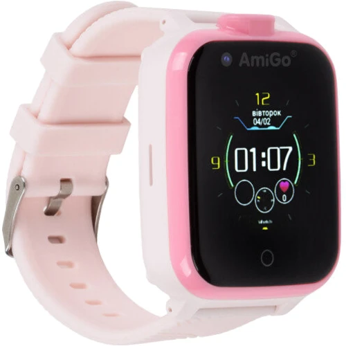 Смарт-часы AmiGo GO006 GPS 4G WIFI VIDEOCALL Pink