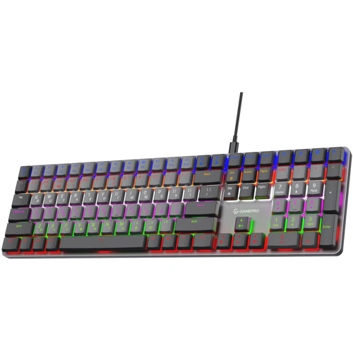 Клавіатура GamePro MK145R Red Switch Low Profile Dark Gray: Підключення проводное