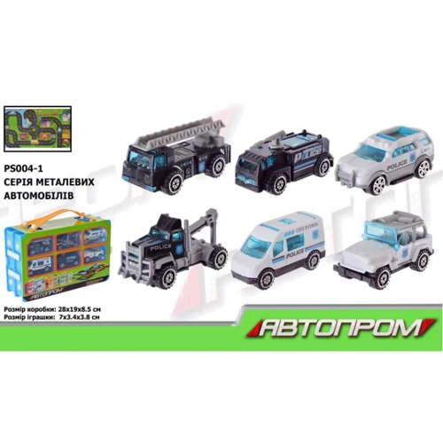 Игровой набор Автопром Машины и коврик (PS004-1): Производитель АВТОПРОМ