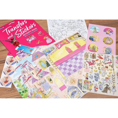 Набір перекладних наклейок Scribble Down з онлайн додатком Казка про принцесу, А4