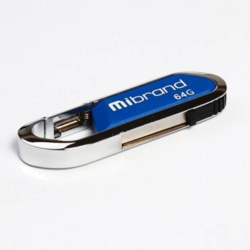 USB-флешка Mibrand 64GB Aligator Blue USB 2.0 (MI2.0/AL64U7U): Стандарт USB USB 2.0