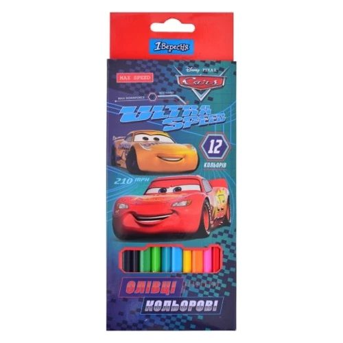 Карандаши 1 Вересня 12 цветов Cars (290536)
