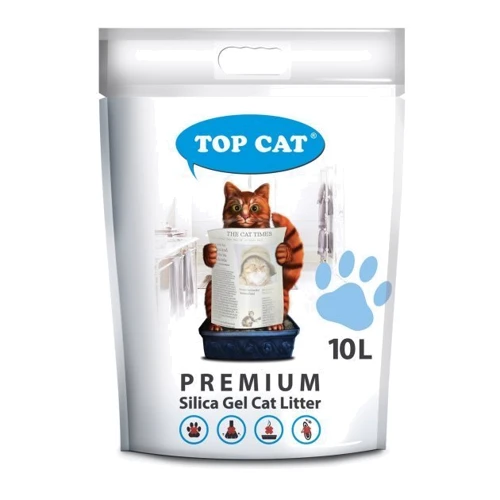 Наполнитель силикагелевый TopCat Premium для кошачьего туалета 10 л