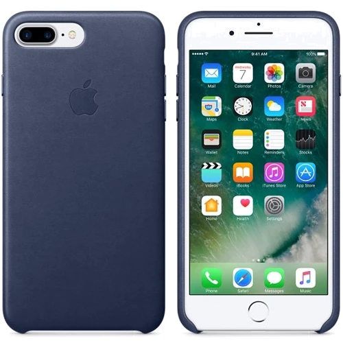 Чехол для iPhone Apple Leather Case Midnight Blue (MMYG2/MQHL2) for iPhone 8 Plus/iPhone 7 Plus фото 5