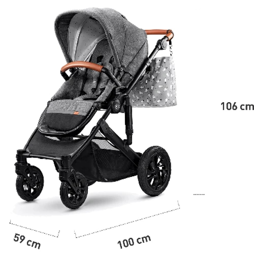 Універсальна коляска 2 в 1 Kinderkraft Prime Gray + MommyBag (KKWPRIMGRMB200) фото 11