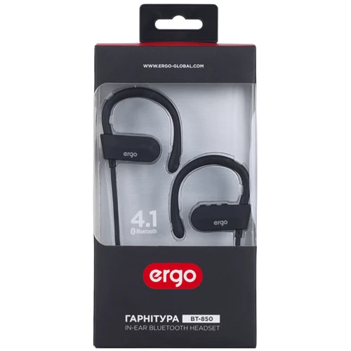 Наушники Ergo BT-850 Black: Тип конструкции вакуумные
