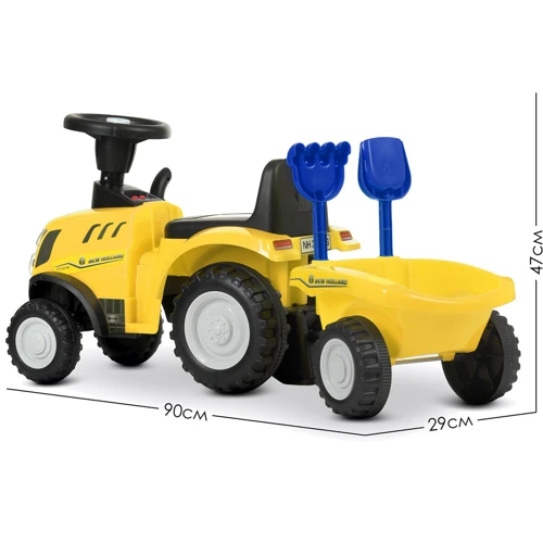 Каталка-толокар Bambi Racer трактор із причепом жовтий (658T-6)