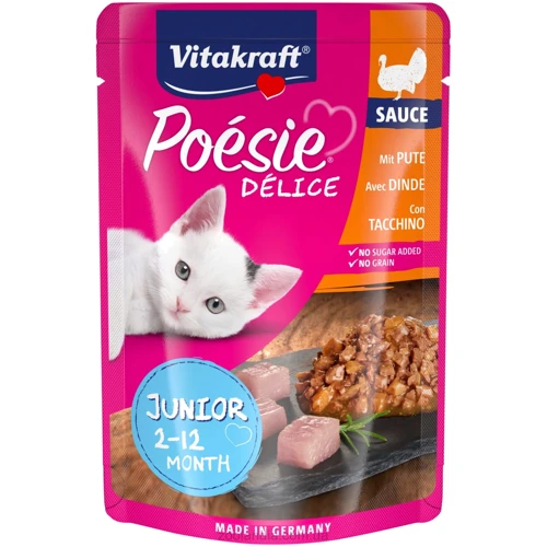 Влажный корм для котов Vitakraft Poésie Délice pouch индейка в соусе 85 г (35291)