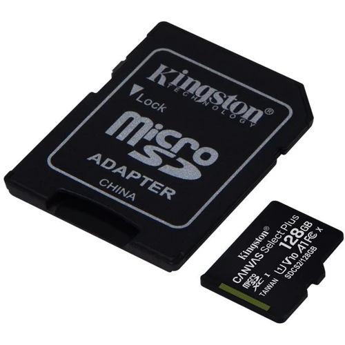 Карта памяти Kingston 128GB microSDXC UHS-I U1 V10 A1 Canvas Select Plus + adapter (SDCS2/128GB): Тип карты MicroSDXC