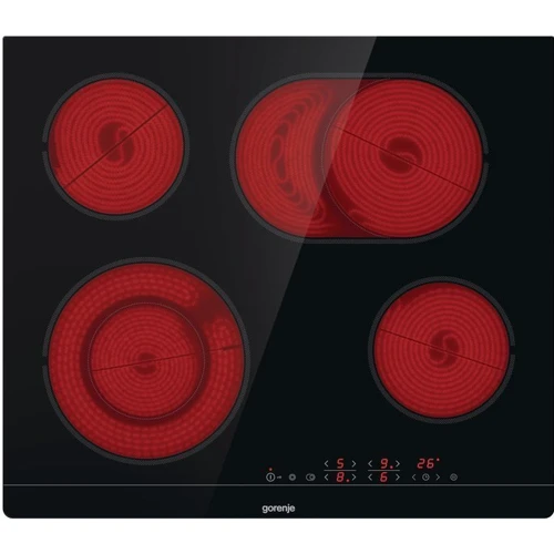 Варильна поверхня Gorenje CT43SC: Розташування панелі спереду