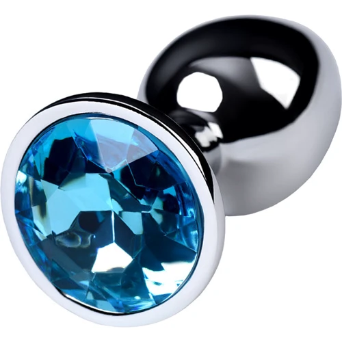 Анальная пробка с кристаллом Metal By Toyfa Gold anal plug topaz