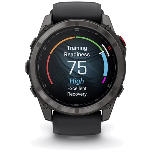 Смарт-часы Garmin Fenix 8 Pro AMOLED 51mm Sapphire Carbon Grey DLC Titanium with Black/Pebble Grey Silicone Band (010-03199-01)