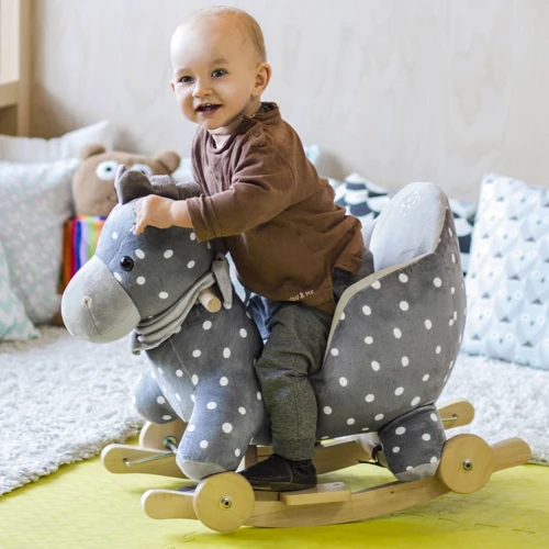 Слоник-качалка з коліщатками Kinderkraft (KKZSLONGRY0000)