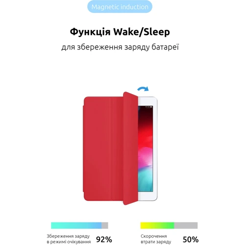 Аксесуар для iPad Smart Case Red for iPad 10.9 (2022 / 2024) / iPad 11 2025: Матеріал штучна шкіра