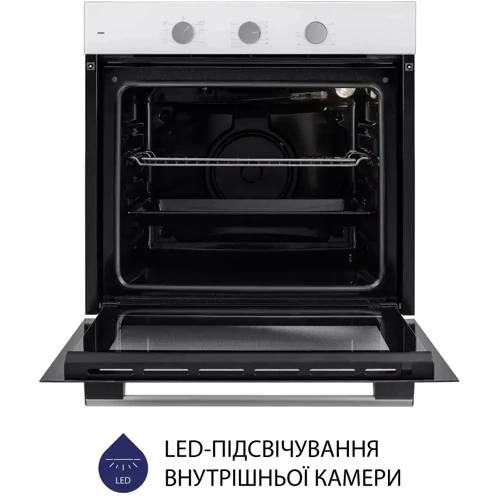 Духова шафа електрична Minola EO 665 WH: Розміри 59.5x59.5x56.7 см