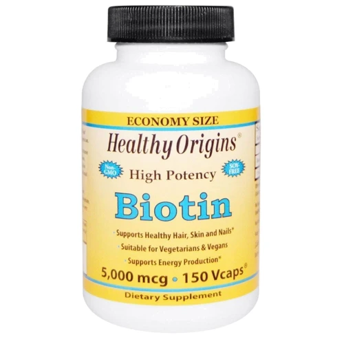 Healthy Origins Biotin High Potency 5,000 mcg 150 Vcaps Биотин