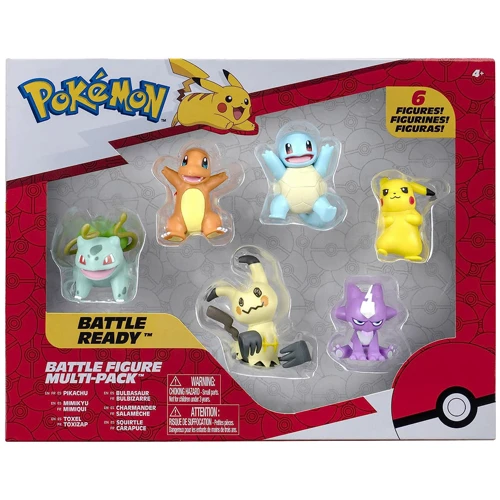 Набор игровых фигурок Pokemon W6 - Себалай, Эксью, Снайви, Тепиг, Ошавотт, Пикачу (PKW3062)