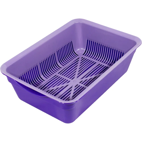 Туалет Lucky Pet глубокий с сеткой 40x27x13 см фиолетовый (553713)