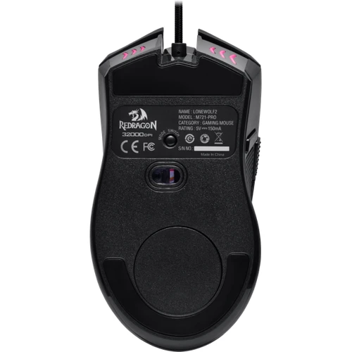 Мышь Redragon Lonewolf 2 USB Black (77616): Интерфейс подключения USB