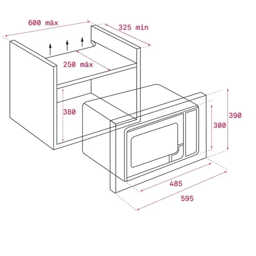 Встраиваемая микроволновая печь Teka MS 620 BIS BK (40584010): Цвет серый
