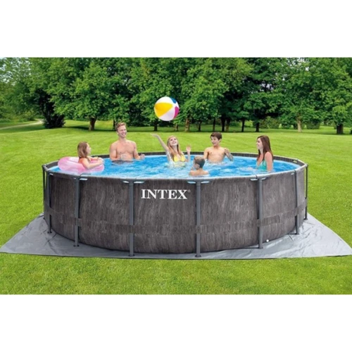 Бассейн каркасный Intex 26742 NP 457 x 122 см (3 785 л/ч, лестница, тент, подстилка, насос-фильтр, в коробке) фото 1