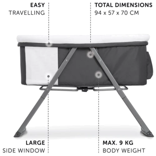 Дитяче ліжечко Hauck Dreamer Dreamer Grey (60895-1)