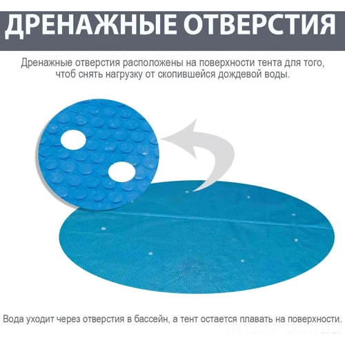 Тент Intex 29020 антиохлаждение для бассейнов 244 см фото 2