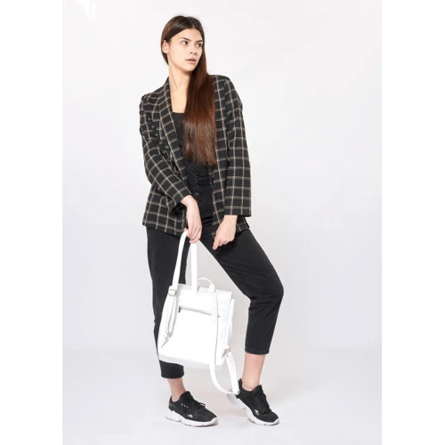 Женский рюкзак Sambag Loft MZS белый (22103008): Фактура Матовая, Гладкая