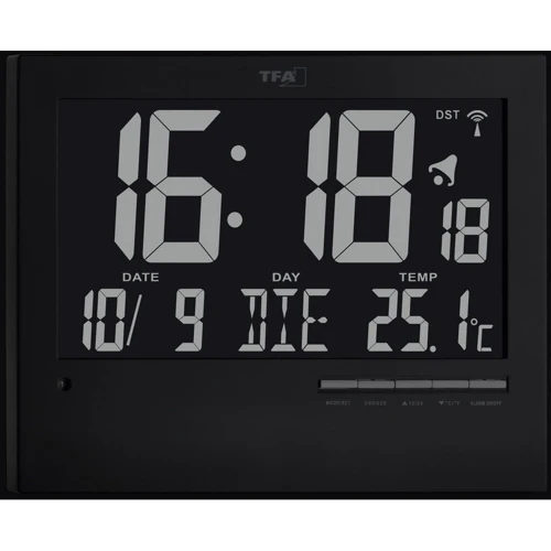 Часы TFA цифровые с автоматическим подсвечиванием 230x31(80)x185 мм (604508): Производитель TFA