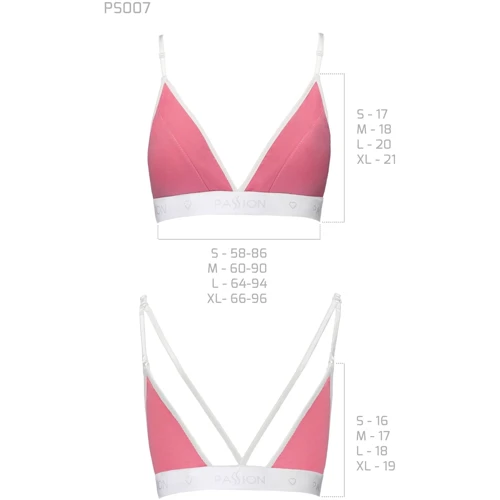 Спортивный топ с двойными бретелями Passion PS007 TOP pink, size S