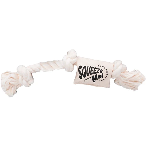 Канат Flamingo Cotton Rope Squeaker із пищалкою для собак L (44225)