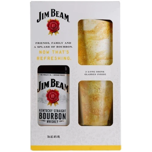 Бурбон Jim Beam White 40% 0.7 л + 2 стакана Хайболл (DDSBS1B098) фото 5