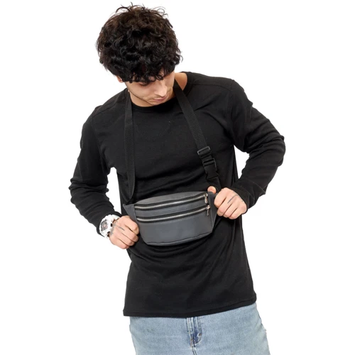 Мужская поясная сумка Sambag Tirso MSSm графит (80333009m): Пол Мужской