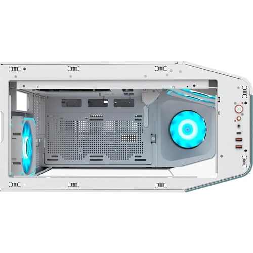 Корпус Cougar FV270 RGB White: Материал передней панели закаленное стекло