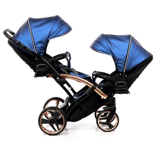 Универсальная коляска для двойни 2 в 1 Junama Fluo line Duo Slim 01, синий (J-Fl-DUOs-01): Количество блоков 2