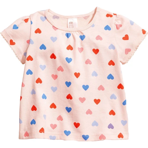 Футболка H & M 49252151 56 см світло-рожева