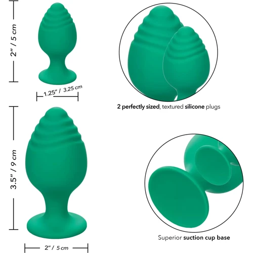 Набор анальных пробок CalExotics Cheeky Buttplug Green