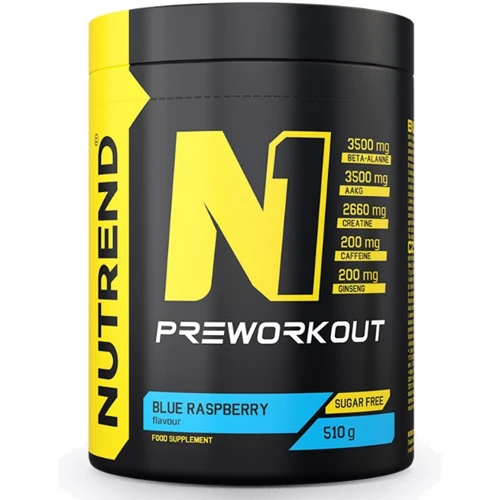 Предтренировочный комплекс Nutrend N1 510 g / 60 servings / blue raspberry
