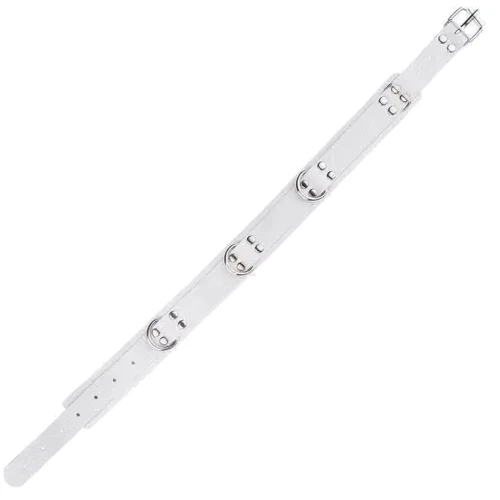 Ошейник Slave leather collar, white