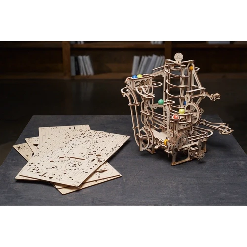 Механічний 3D пазл UGEARS Марбл-траса Спіральний підйомник (70177) фото 8