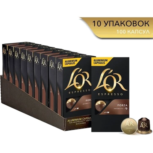 Кава в капсулах L'OR Espresso Forza шоубокс 100х5.2 г (8711000360163) фото 8