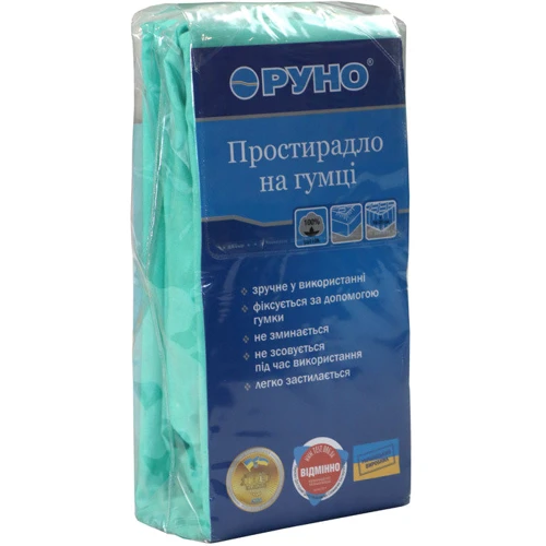 Простыня на резинке Руно бязь 180х200 (504.114У_Mint): Тип простынь
