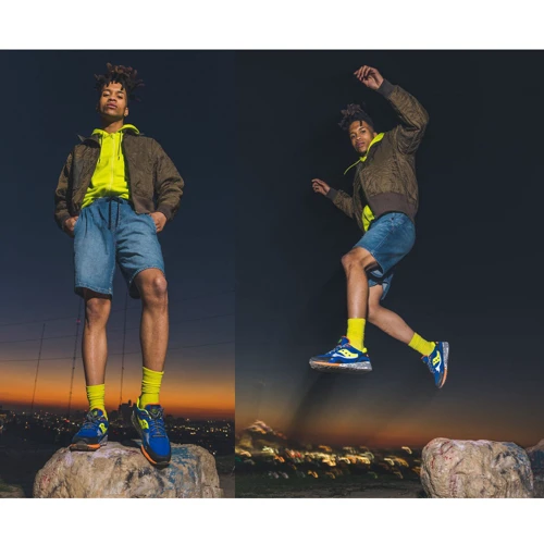 Кроссовки Saucony Shadow 6000 Trail (70643-1s) 41 (8.5) синие натуральная кожа демисезон фото 6