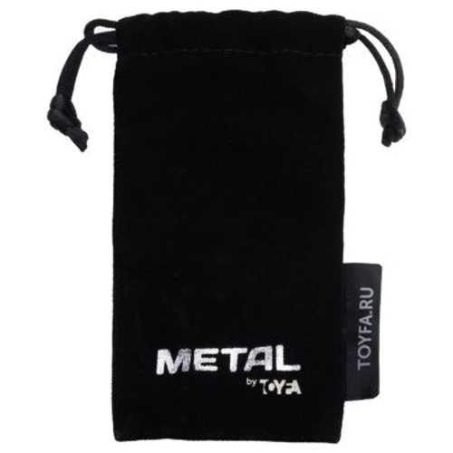 Анальная пробка с кристаллом Toyfa Metal Gold anal plug dark red gem