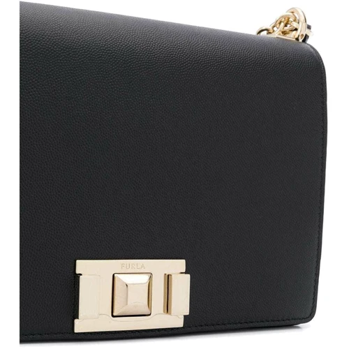 Жіноча сумка через плече Furla Metropolis Mimi 's чорна (1064422): Фактура Зерниста, матова